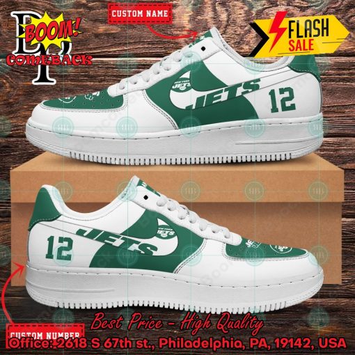 Personalized New York Jets Nike Air Force Sneakers