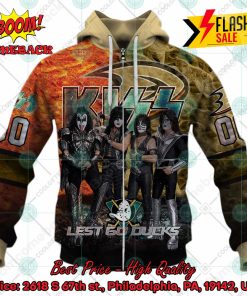 personalized nhl anaheim ducks x kiss rock band lets go ducks 3d hoodie t shirt 4 IXFEt