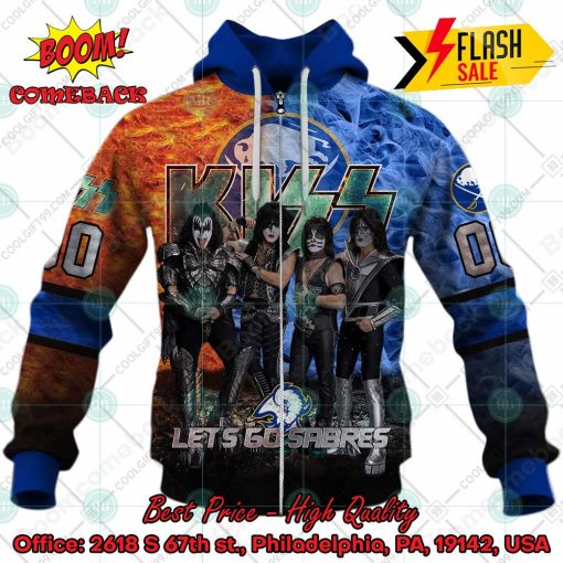 Personalized NHL Buffalo Sabres x Kiss Rock Band Let’s Go Sabres 3D Hoodie T-shirt