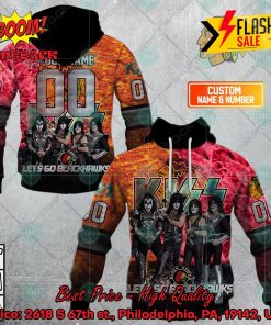 Personalized NHL Chicago Blackhawks x Kiss Rock Band Let’s Go Blackhawks 3D Hoodie T-shirt
