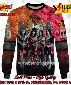 personalized nhl chicago blackhawks x kiss rock band lets go blackhawks 3d hoodie t shirt 3 jXHB3