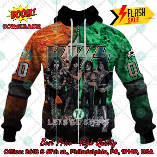 Personalized NHL Dallas Stars x Kiss Rock Band Let’s Go Stars 3D Hoodie T-shirt