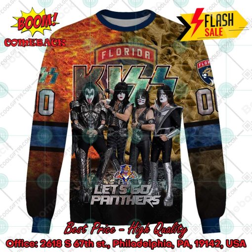 Personalized NHL Florida Panthers x Kiss Rock Band Let’s Go Panthers 3D Hoodie T-shirt