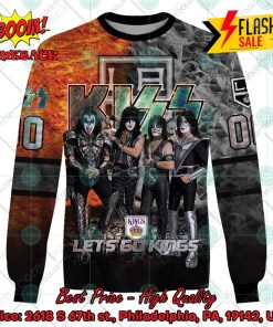 personalized nhl los angeles kings x kiss rock band lets go kings 3d hoodie t shirt 3 Sejn6