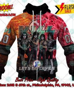 personalized nhl new jersey devils x kiss rock band lets go devils 3d hoodie t shirt 4 DyMLb