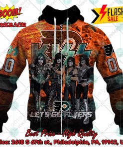 personalized nhl philadelphia flyers x kiss rock band lets go flyers 3d hoodie t shirt 4 RqIQl