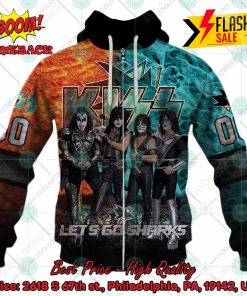 personalized nhl san jose sharks x kiss rock band lets go sharks 3d hoodie t shirt 4 acdxT