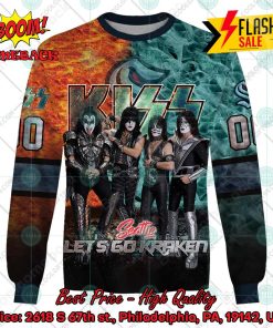personalized nhl seattle kraken x kiss rock band lets go kraken 3d hoodie t shirt 3 HNjZX