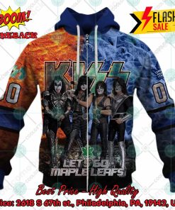 personalized nhl toronto maple leafs x kiss rock band lets go maple leafs 3d hoodie t shirt 4 FPoz1