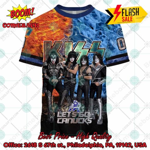 Personalized NHL Vancouver Canucks x Kiss Rock Band Let’s Go Canucks 3D Hoodie T-shirt
