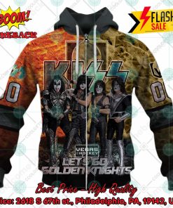 personalized nhl vegas golden knights x kiss rock band lets go golden knights 3d hoodie t shirt 4 gG2ZH