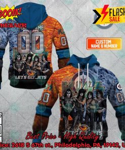 Personalized NHL Winnipeg Jets x Kiss Rock Band Let’s Go Jets 3D Hoodie T-shirt