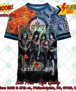 Personalized NHL Winnipeg Jets x Kiss Rock Band Let’s Go Jets 3D Hoodie T-shirt