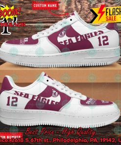 Personalized NRL Manly Warringah Sea Eagles Nike Air Force Sneakers