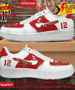 Personalized San Francisco 49ers Nike Air Force Sneakers