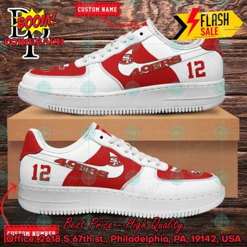 Personalized San Francisco 49ers Nike Air Force Sneakers