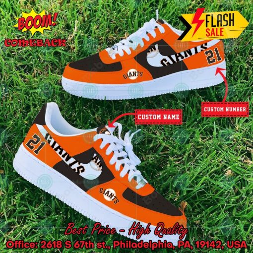 Personalized San Francisco Giants Nike Air Force Sneakers
