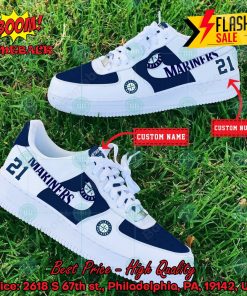 Personalized Seattle Mariners Nike Air Force Sneakers