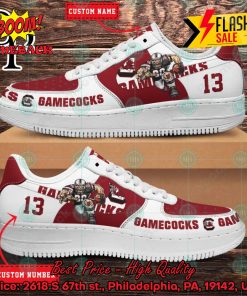 Personalized South Carolina Gamecocks Mascot Nike Air Force Sneakers