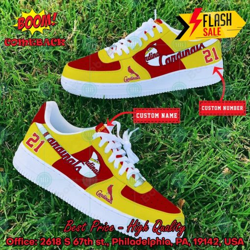 Personalized St. Louis Cardinals Nike Air Force Sneakers