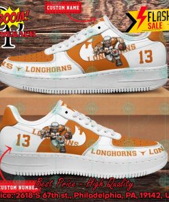 Personalized Texas Longhorns Mascot Nike Air Force Sneakers