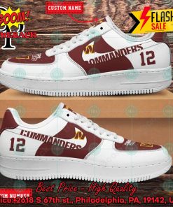 Personalized Washington Commanders Nike Air Force Sneakers