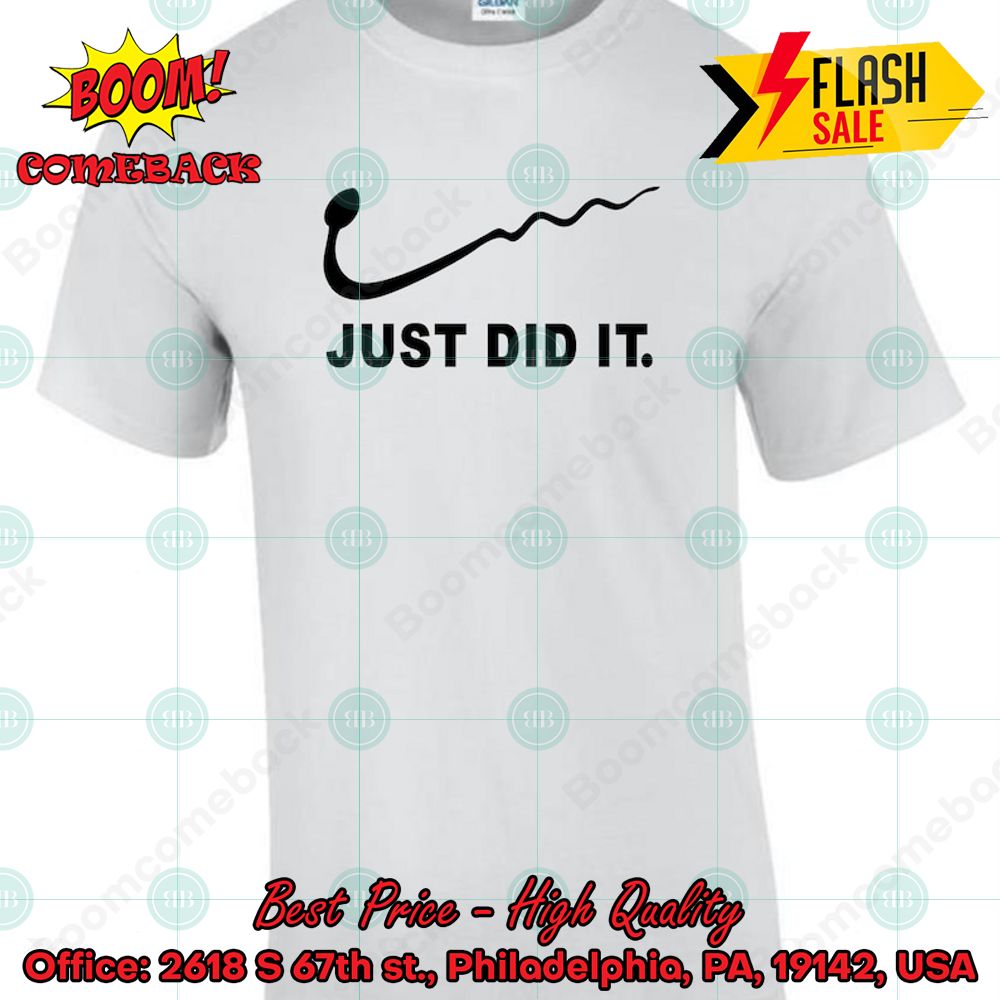 Pornhub Sperm Nike Just Did It T-shirt