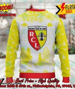 racing club de lens big logo pine trees ugly christmas sweater 3 3QXYP