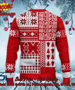 rb leipzig big logo ugly christmas sweater 3 UziQP