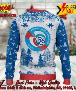rc strasbourg alsace big logo pine trees ugly christmas sweater 3 1P4RK