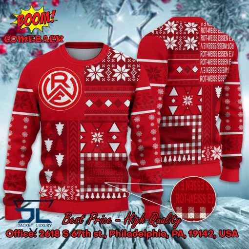 Rot-Weiss Essen e.V Big Logo Ugly Christmas Sweater