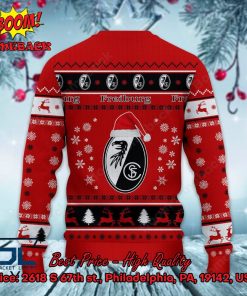 sc freiburg logo santa hat style 1 ugly christmas sweater 3 IOyhl