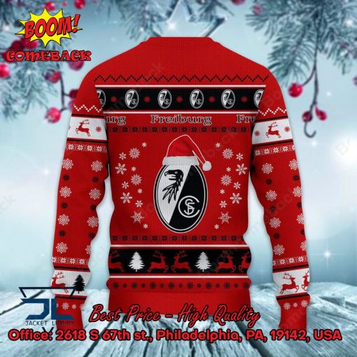 SC Freiburg Logo Santa Hat Style 1 Ugly Christmas Sweater