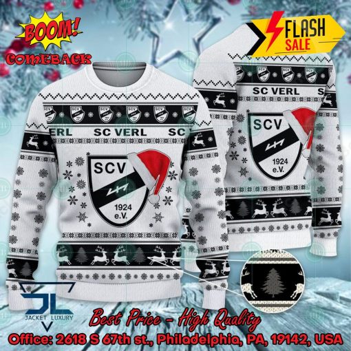 SC Verl Logo Santa Hat Ugly Christmas Sweater