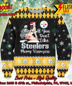 Sexy Santa Girl If You Don’t Like Steelers Merry Kissmyass Ugly Christmas Sweater