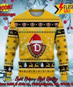SG Dynamo Dresden Logo Santa Hat Ugly Christmas Sweater
