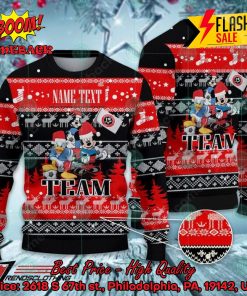 Sheffield United Disney Characters Personalized Name Ugly Christmas Sweater