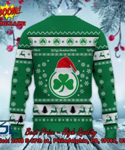 spvgg greuther furth logo santa hat ugly christmas sweater 3 4VNZH