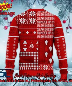 ssv jahn regensburg big logo ugly christmas sweater 3 Fe9p5