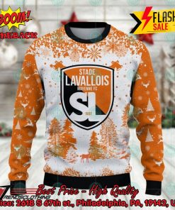 Stade Lavallois Mayenne FC Big Logo Pine Trees Ugly Christmas Sweater