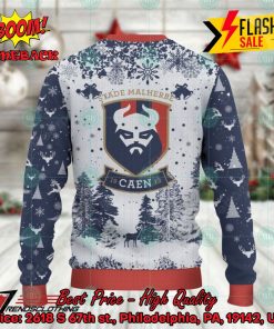 stade malherbe caen big logo pine trees ugly christmas sweater 3 SjDpJ