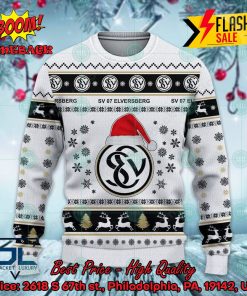 SV 07 Elversberg Logo Santa Hat Ugly Christmas Sweater