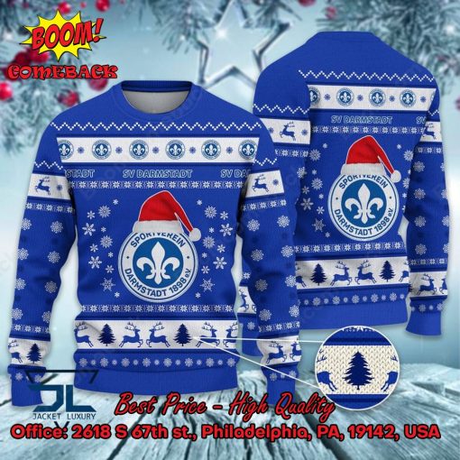 SV Darmstadt 98 Logo Santa Hat Ugly Christmas Sweater