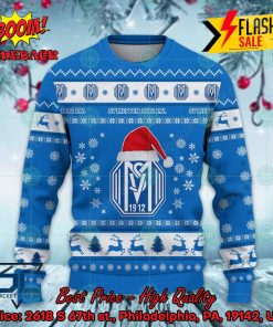 SV Meppen Logo Santa Hat Ugly Christmas Sweater