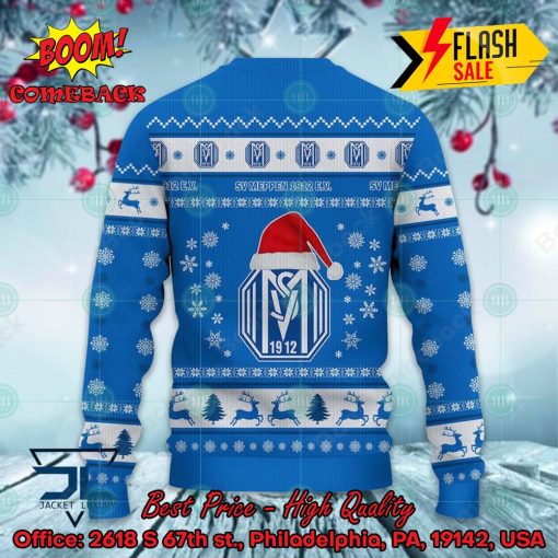 SV Meppen Logo Santa Hat Ugly Christmas Sweater
