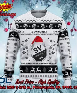 sv sandhausen logo santa hat ugly christmas sweater 2 U6P3O