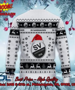 sv sandhausen logo santa hat ugly christmas sweater 3 vbATd