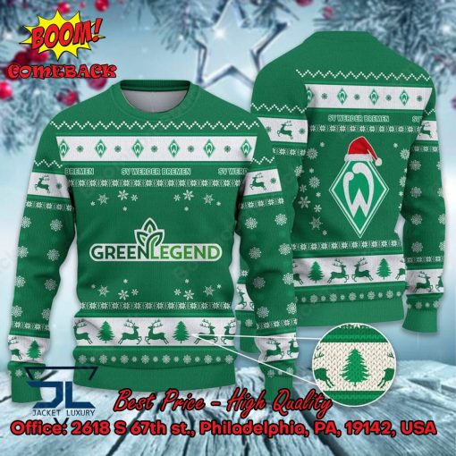 SV Werder Bremen Logo Santa Hat Ugly Christmas Sweater