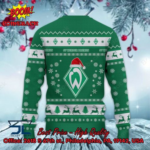 SV Werder Bremen Logo Santa Hat Ugly Christmas Sweater