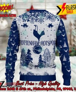 tottenham hotspur big logo pine trees ugly christmas sweater 3 qKCG2